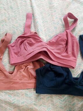Set of 3 Parade New:Cotton Triangle Bralettes Size Medium *Fits Like Small*